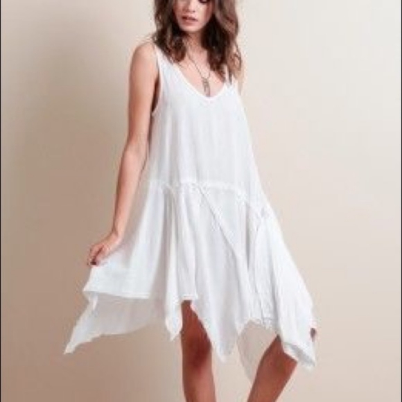 Anthropologie Dresses & Skirts - Anthropology white slip dress cover up R1